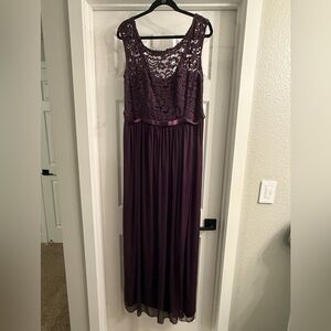 David’s Bridal Plum Bridesmaid Dress
